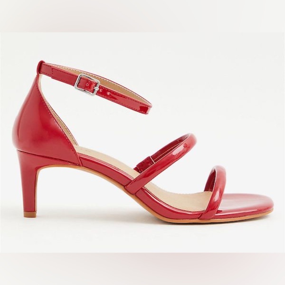 Torrid Bold Red Patent Strappy Sandals | Size 11.5W